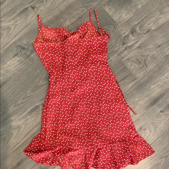 Heart Print Wrap Dress - Picture 2 of 2